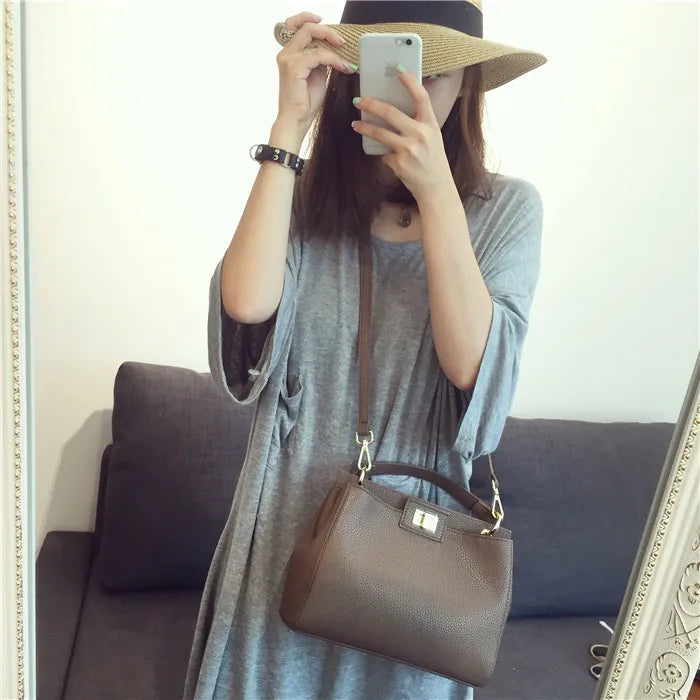 Women designer office tote bag large capacity bucket bag bussiness top handle bag handbag grey black green purple