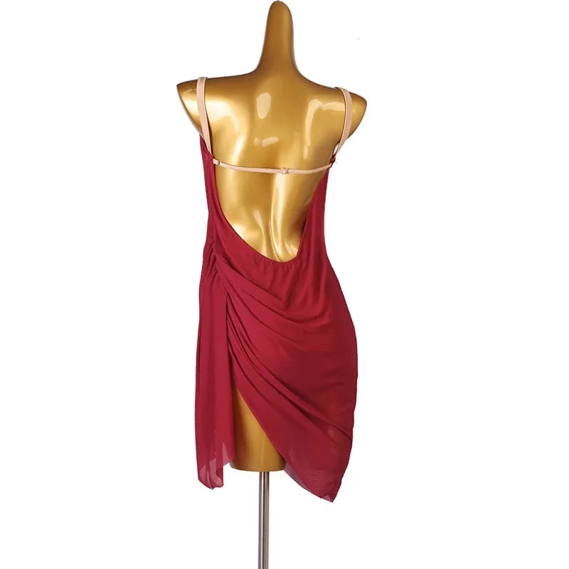 Fantasia Feminina para Competição de Dança Latina, Roupas para Performance, Vestidos de Palco, Roupas de Dança para Mulheres e Meninas, Top Feminino e Saia