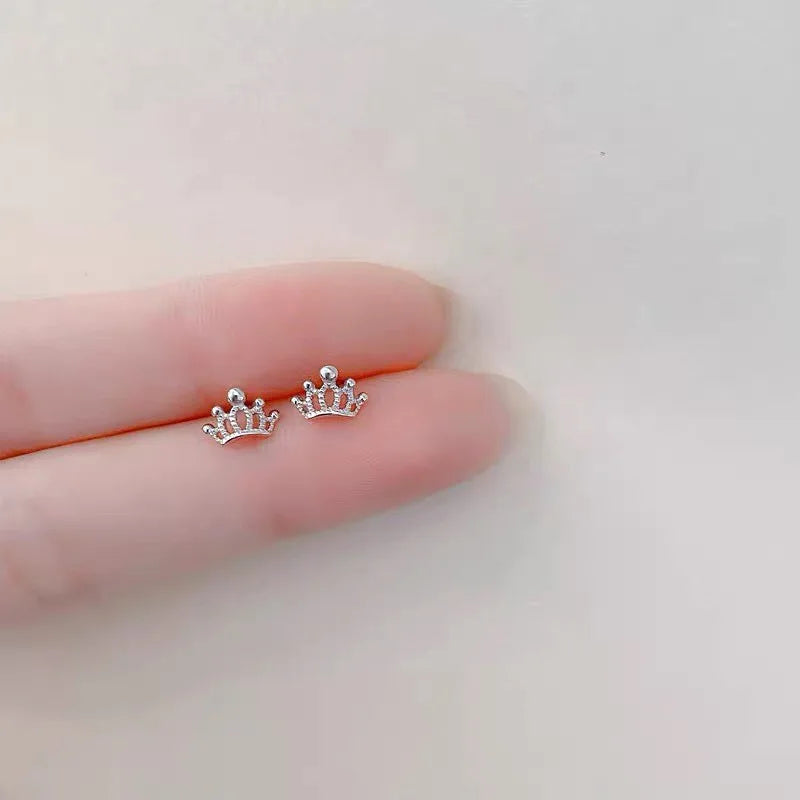 Minimalism Heart Earring 925 Silver Needle Allergic Protection Mini Small Stud Earrings for Women Girls Jewellery Wholesale Gift