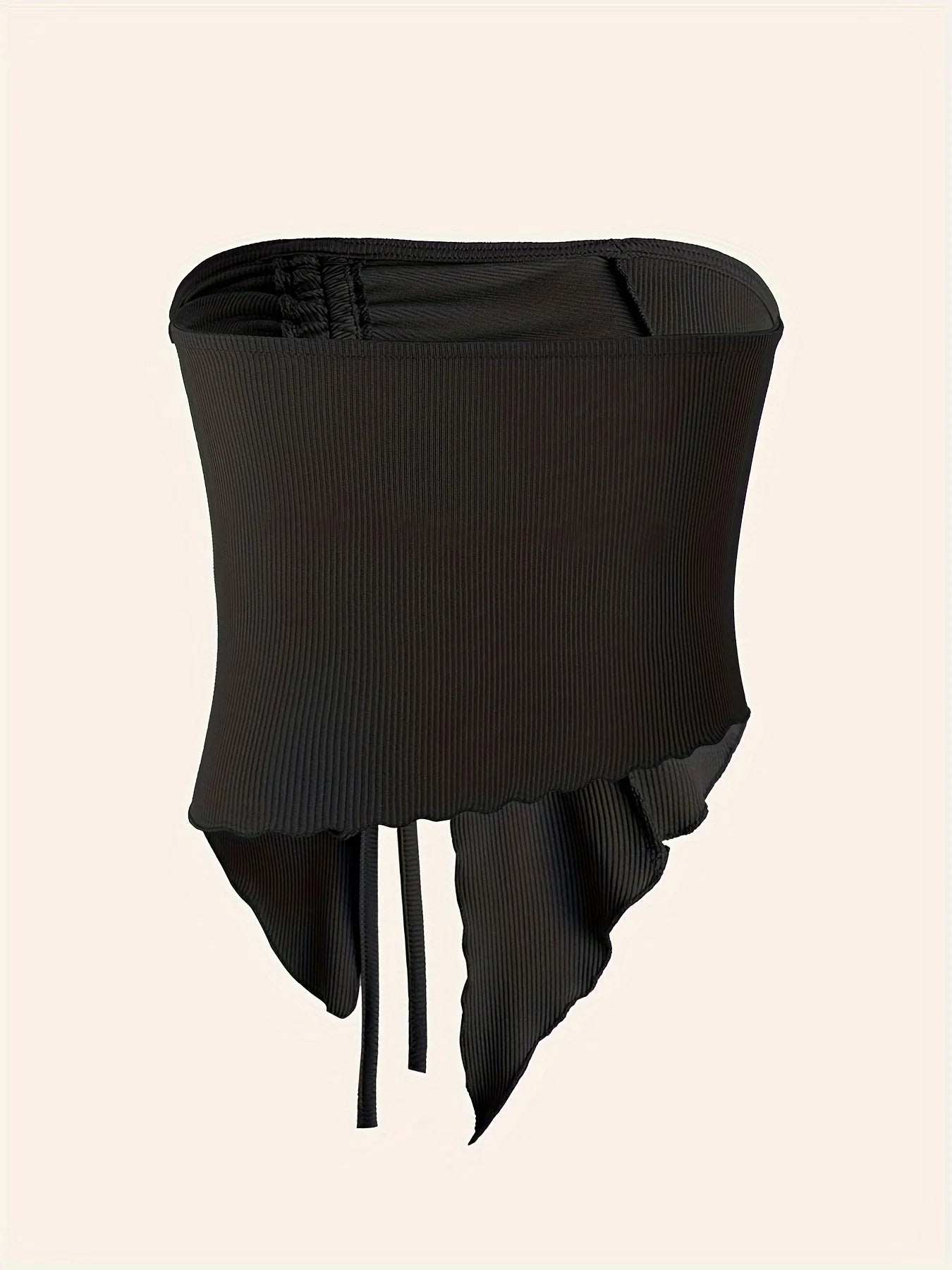 Top feminino sexy vermelho de Dia dos Namorados com decote assimétrico, manga única, fenda jovem e estilo ins, ajustável na cintura.